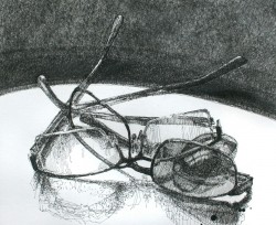 ink drawing spectacles glasses sutherland artist